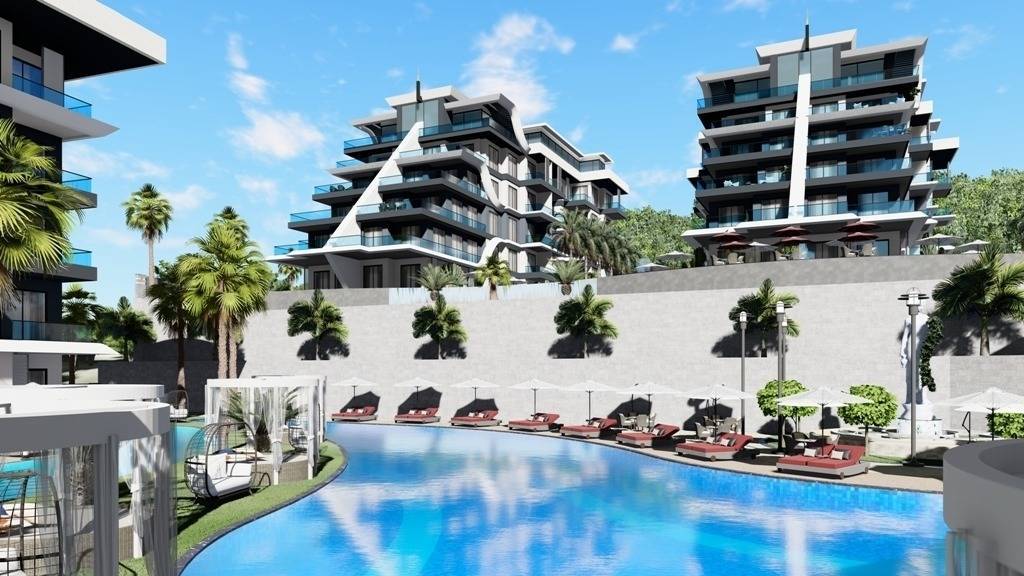 Modern apartments under construction for sale in Turkey, Alanya - Oba
