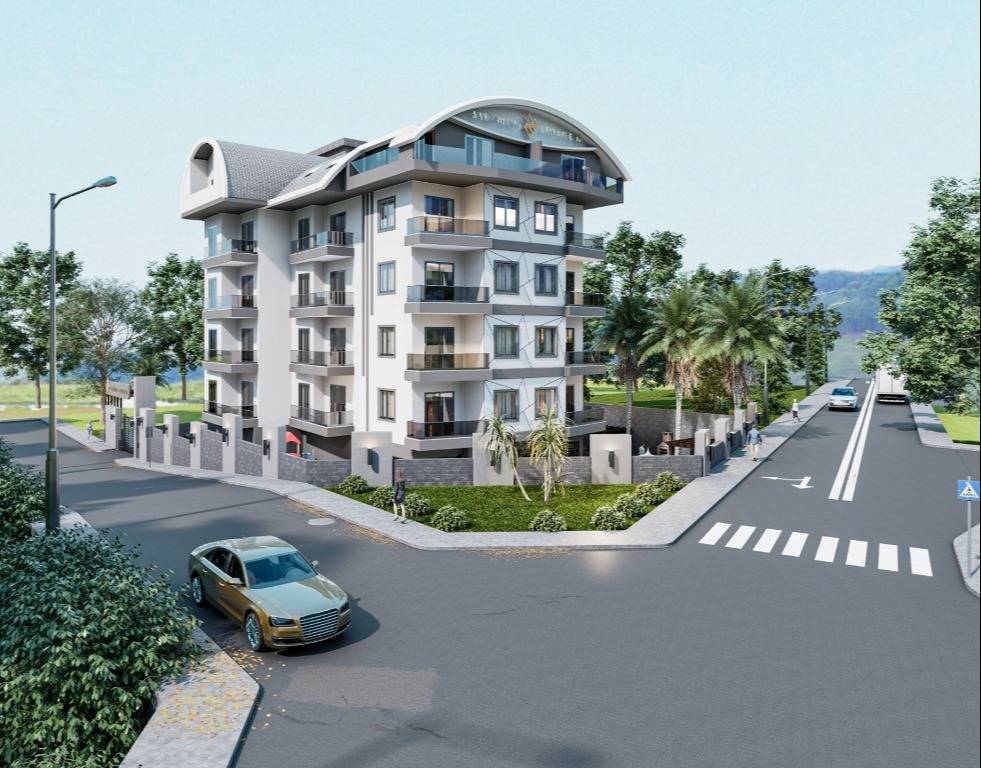 Rodzinne apartamenty w rezydencji z basenem w Alanya Oba