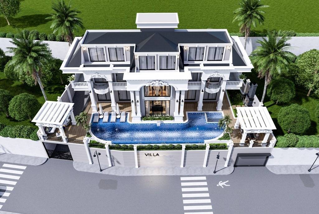 Modern 7-room villa under construction in Alanya - Kargıcak
