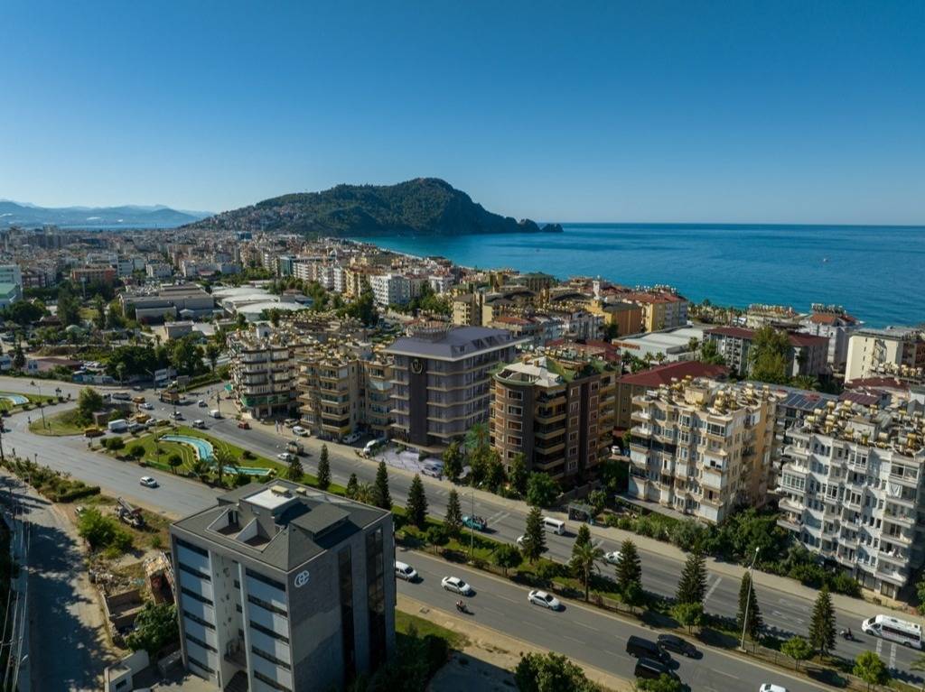 Neues Wohnprojekt im Zentrum von Alanya, nur 150 Meter vom Strand entfernt