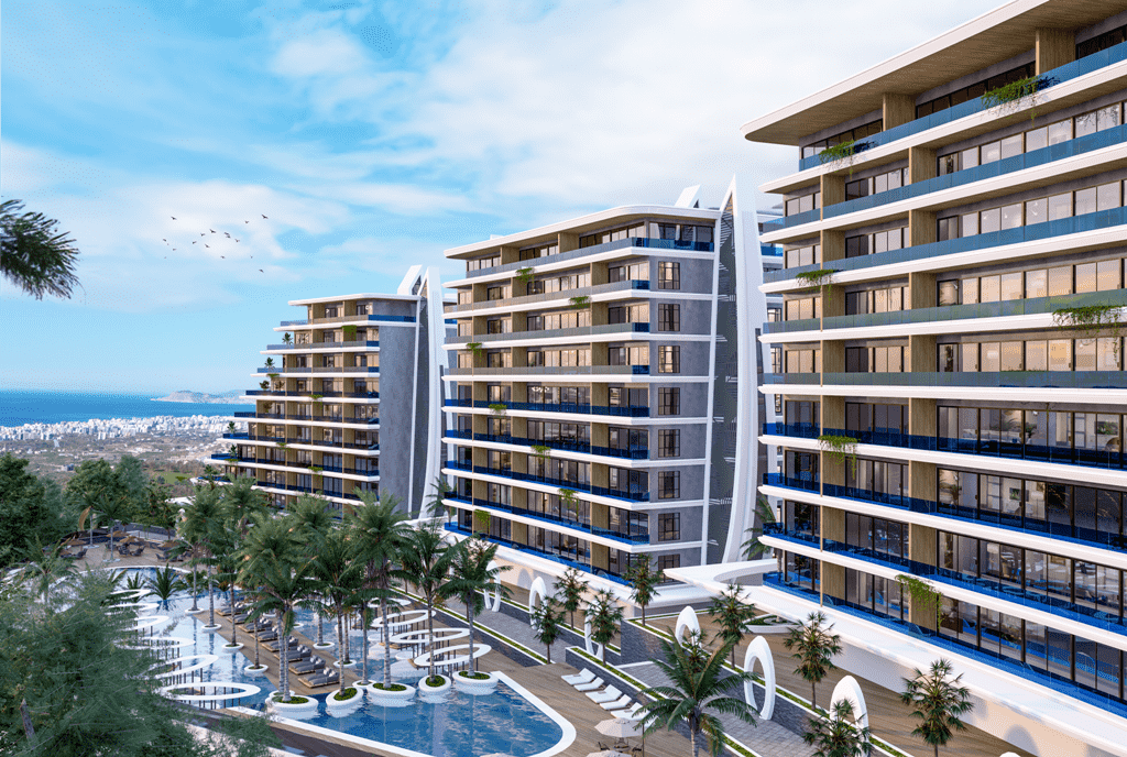 New luxury residential complex under construction in Alanya - Kargıcak 