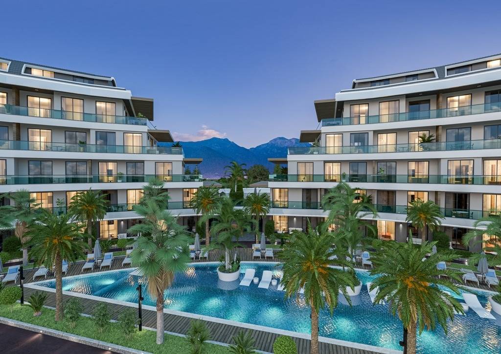 Nové moderní byty na prodej v Turecku , část Oba Alanya