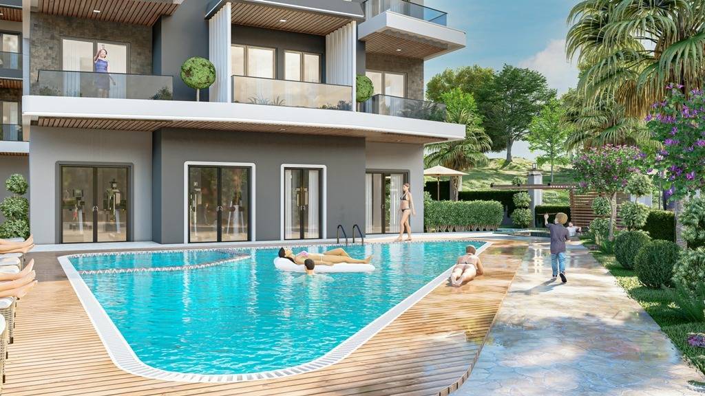 Nové byty ve výstavbě, klidná lokalita Alanya - Demirtaş