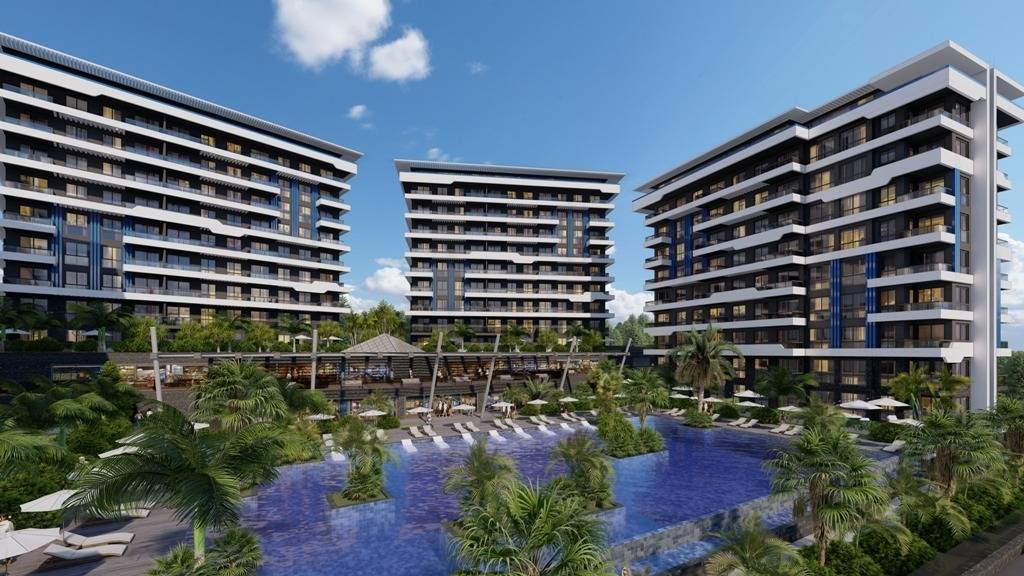 New apartments under construction with installment payment in Alanya - Payallar