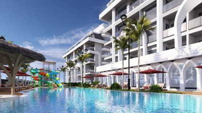 Alanya - Kestel'de plaja yakın yeni beş yıldızlı rezidans inşaatı devam ediyor