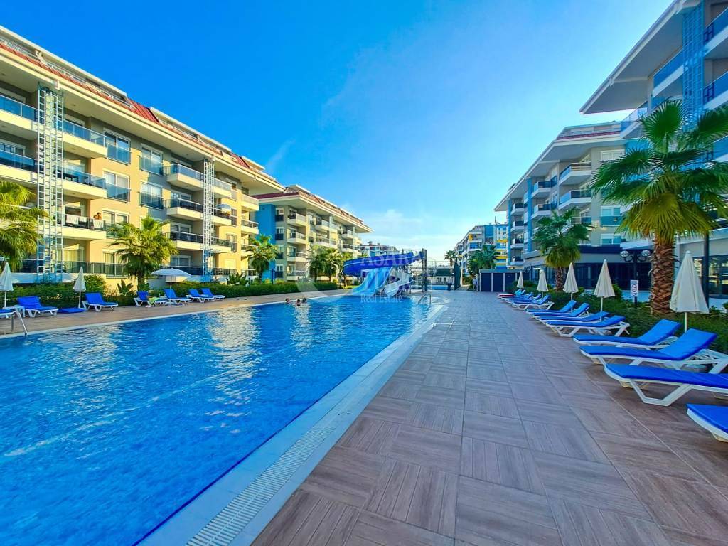 Umeblowany apartament do wynajęcia w kompleksie z atrakcjami Turcja Kestel Alanya 